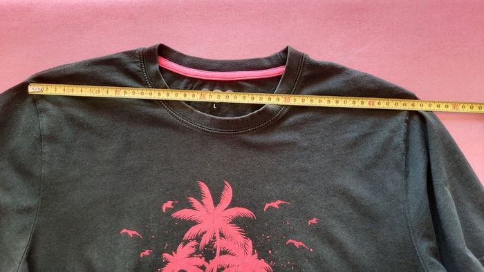 Tee-shirt homme noir et rose Taille L - photo numéro 6