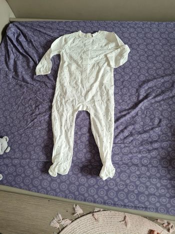 Pyjama blanc étoile grise mixte 24 mois kiabi