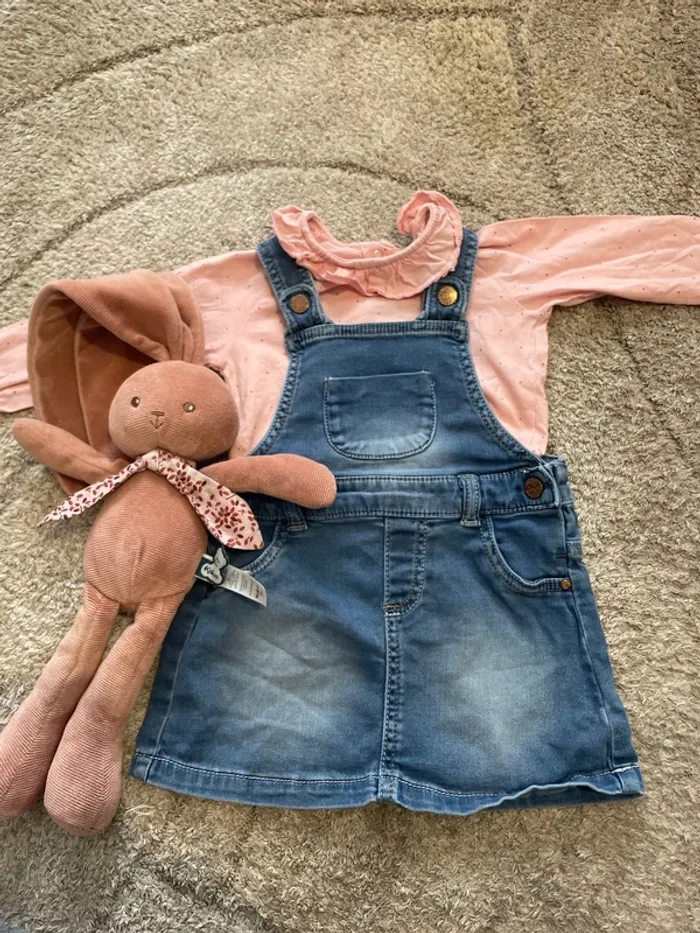 Robe jeans avec haut 12 mois