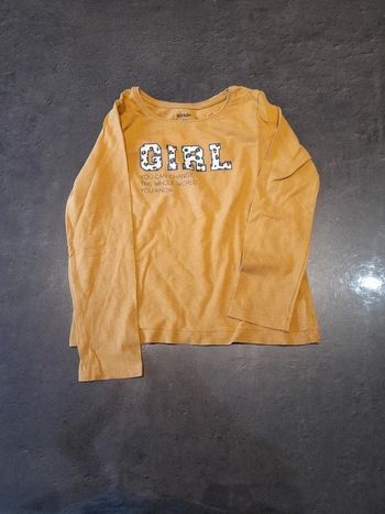 Tee-shirt manches longues "Girl" 4 ans