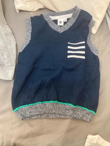 Pull sans manches grain de blé 2ans