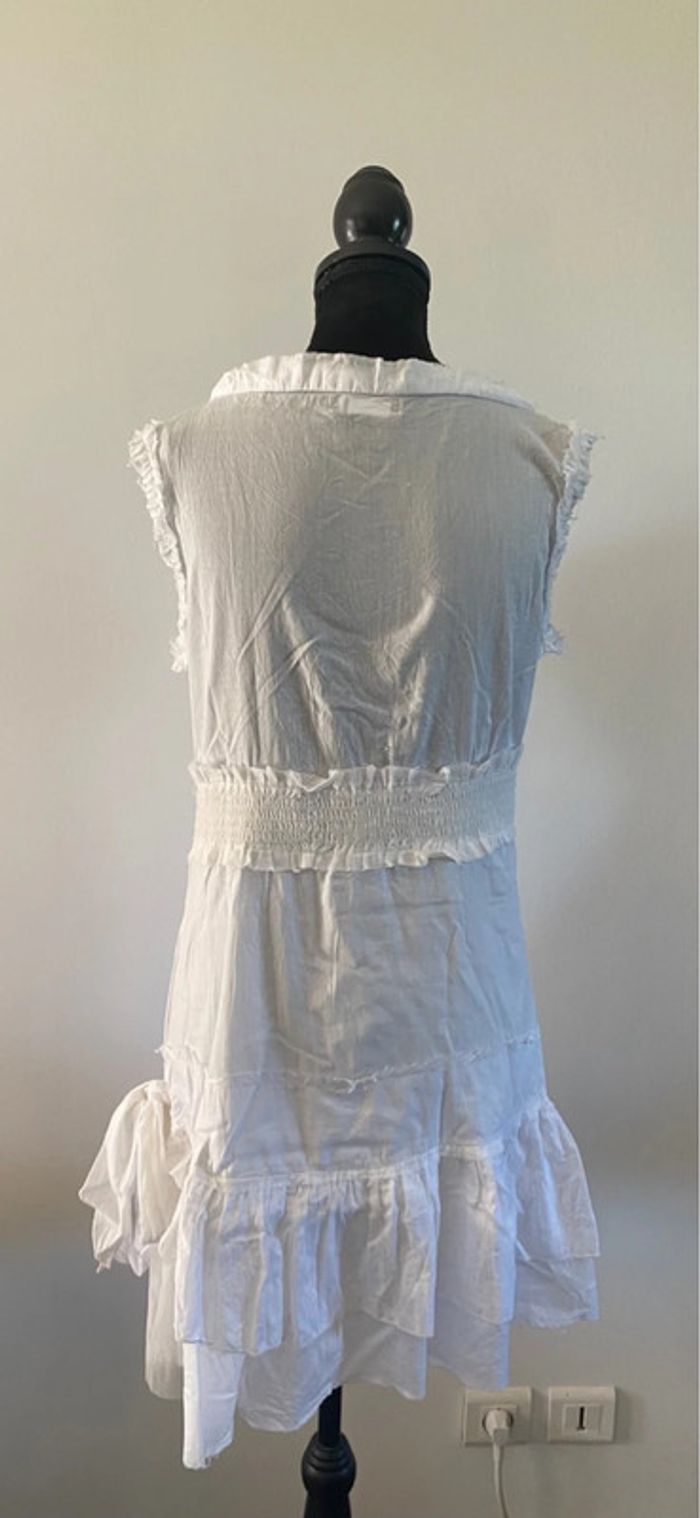 Robe Morgan blanche à volants et dentelle taille XS / S - photo numéro 7
