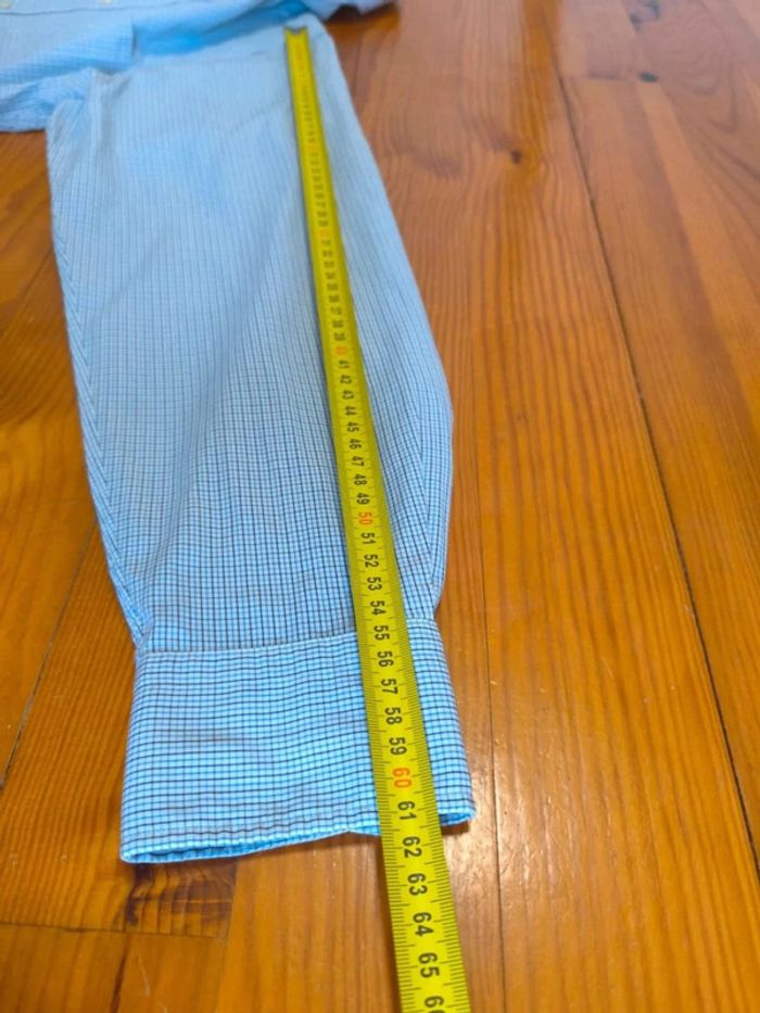 Chemise à carreaux - Ralph Lauren - Andrew - Logo brodé marine - Blanc, bleu, marine - Taille M - photo numéro 12