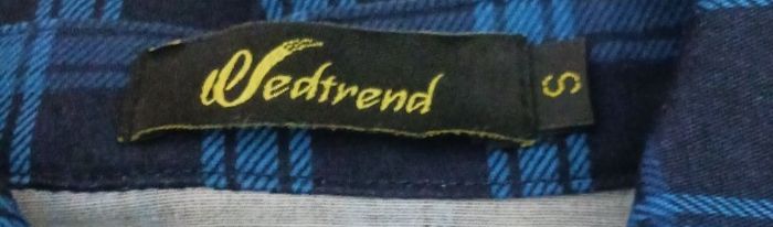 Robe bleue à carreaux, boutons blancs en forme de coeur - photo numéro 4