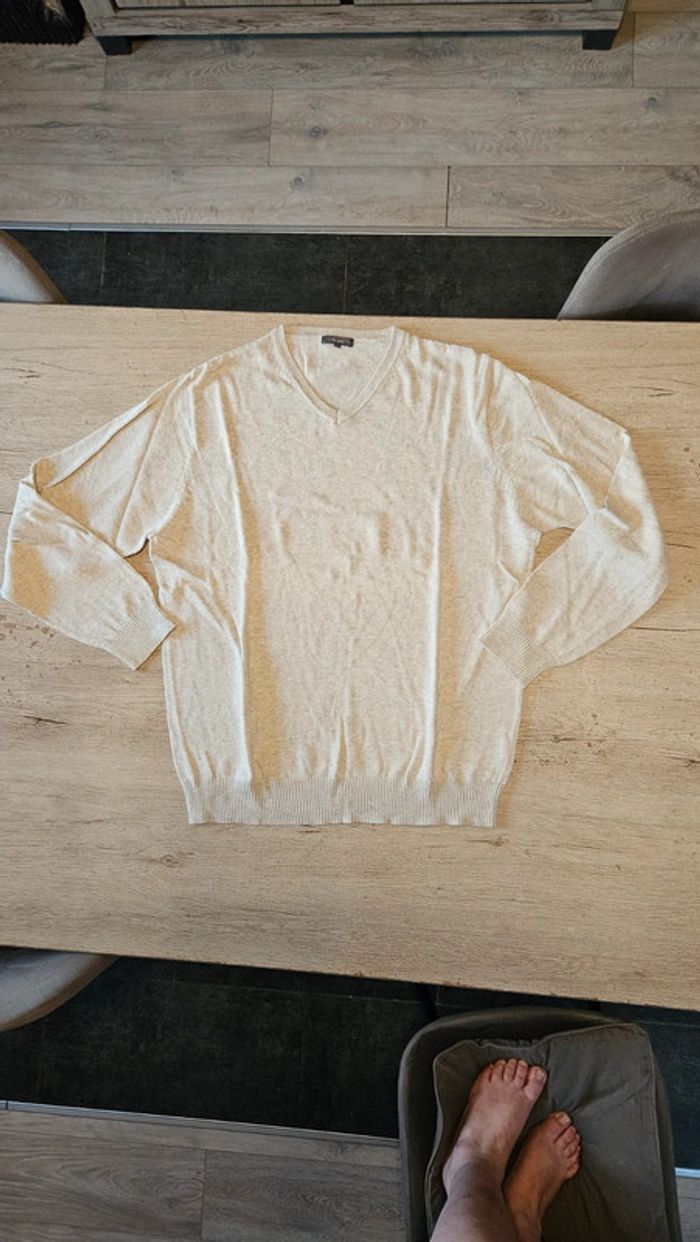 Pull léger à manches longues, pour homme, col V, peu mis, Tex Man,L - photo numéro 3