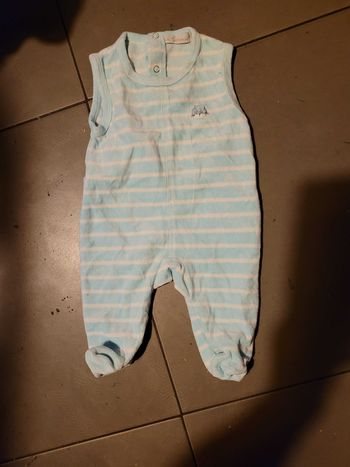 Pyjama sans manche velours 1 mois in extenso