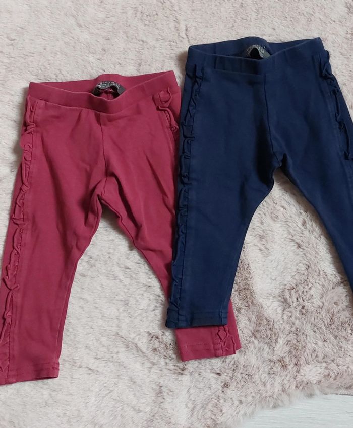 Lot 2 leggings 6/9 mois