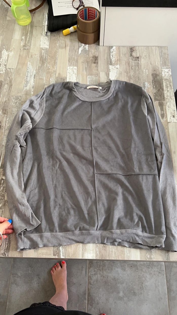 Pull camaïeu en daim T42-44 - photo numéro 2