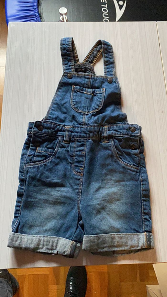 Salopette short jeans