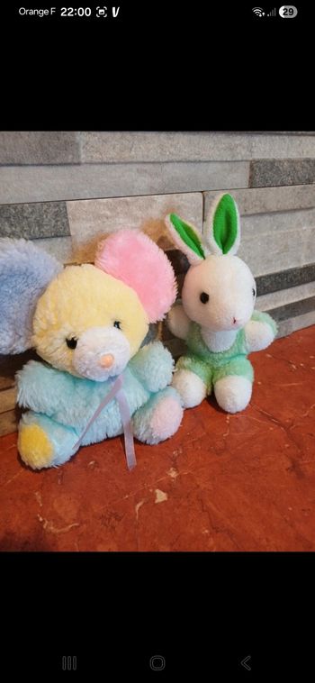 Lot de 2 peluches 