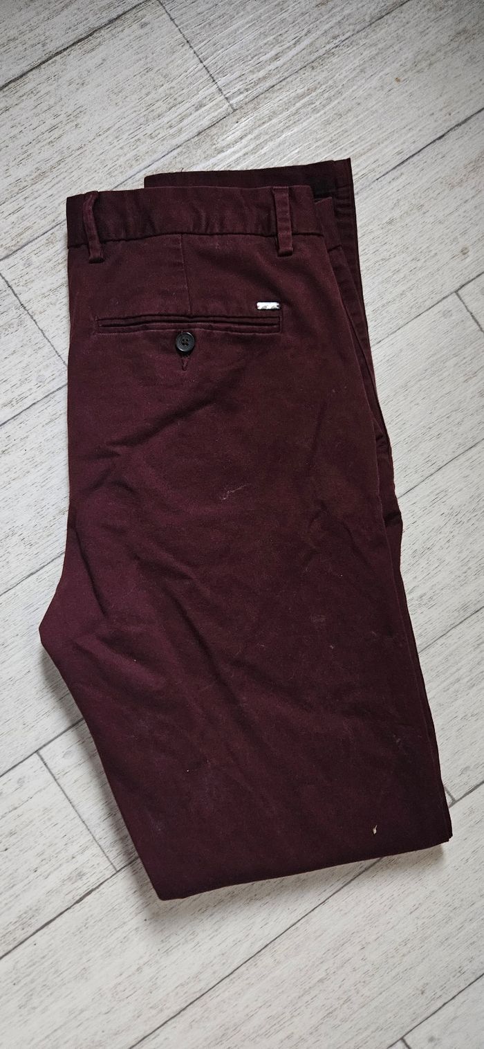 Pantalon bordeaux Jules slim 42 - photo numéro 4