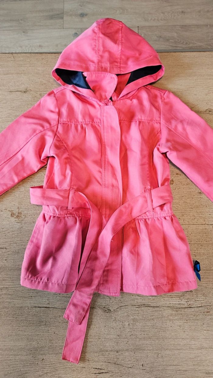 Manteau long rose à capuche, Lupilu, 5/6 ans, nickel - photo numéro 3