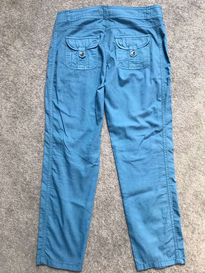 Pantalon léger 7/8ème bleu Promod 36/38 - photo numéro 2