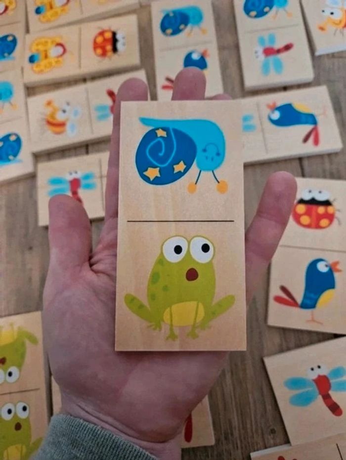 Jeu de 28 dominos en bois - photo numéro 5