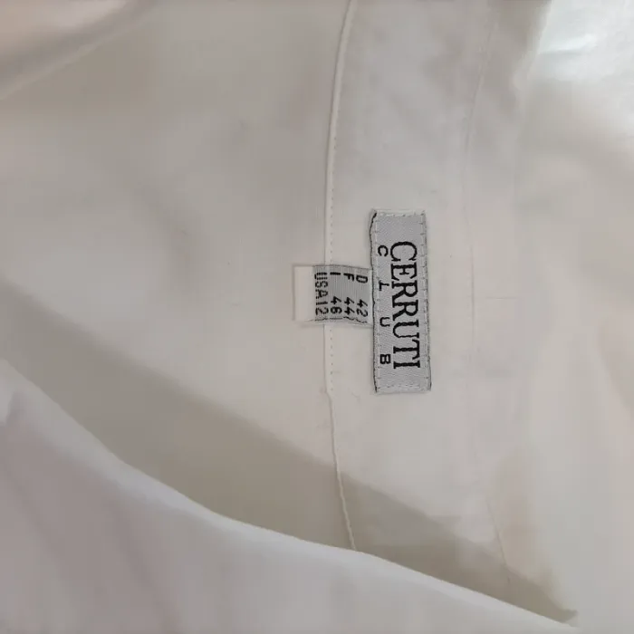 Chemise en coton blanche 100% coton Cerruti Club - 44 A1144 - photo numéro 9