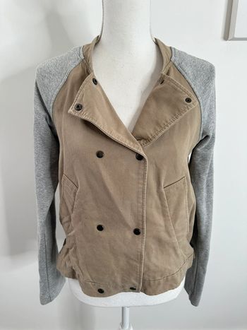 Veste Teddy grise et beige Comptoir des cotonniers T40 L