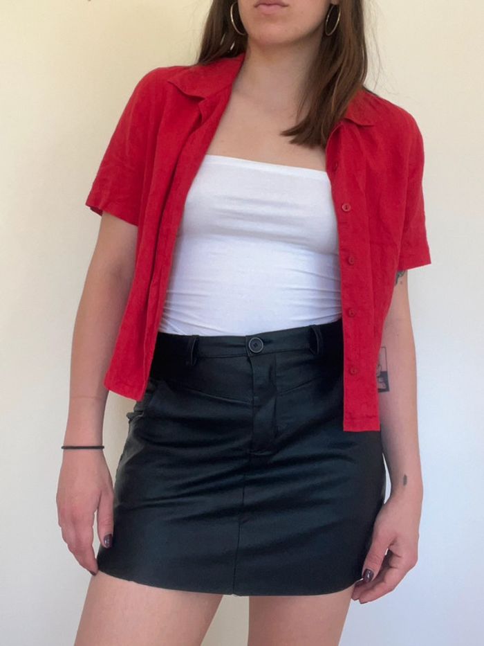 Mini jupe simili cuir Pull & Bear - photo numéro 2