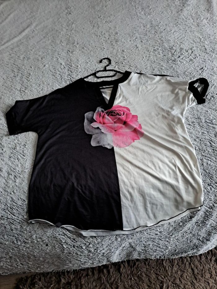 tunique noire et rose - photo numéro 2