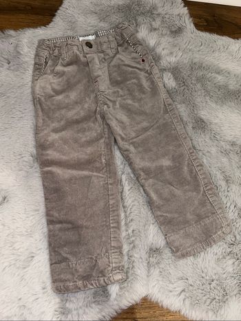 Pantalon style velour gris - 18 mois - Obaïbi