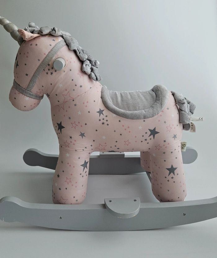 🦄 Cheval à Bascule Licorne Haut de Gamme - Dès 9 Mois - Doudou Inclus - photo numéro 10