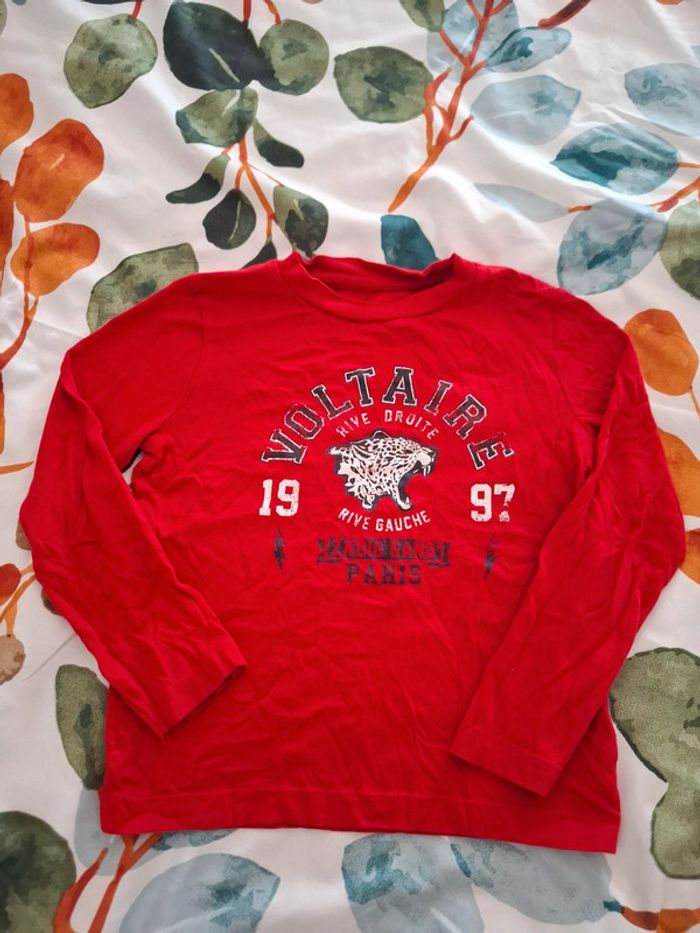 T'shirt longues manches rouge Zadig&Voltaire 🥨