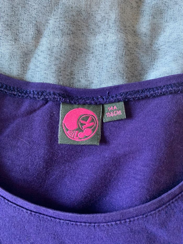 Haut manches longues Kiabi violet - photo numéro 3