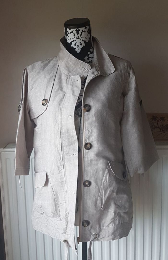 Veste Bershka, lin, "Saharienne", taille: L, neuf