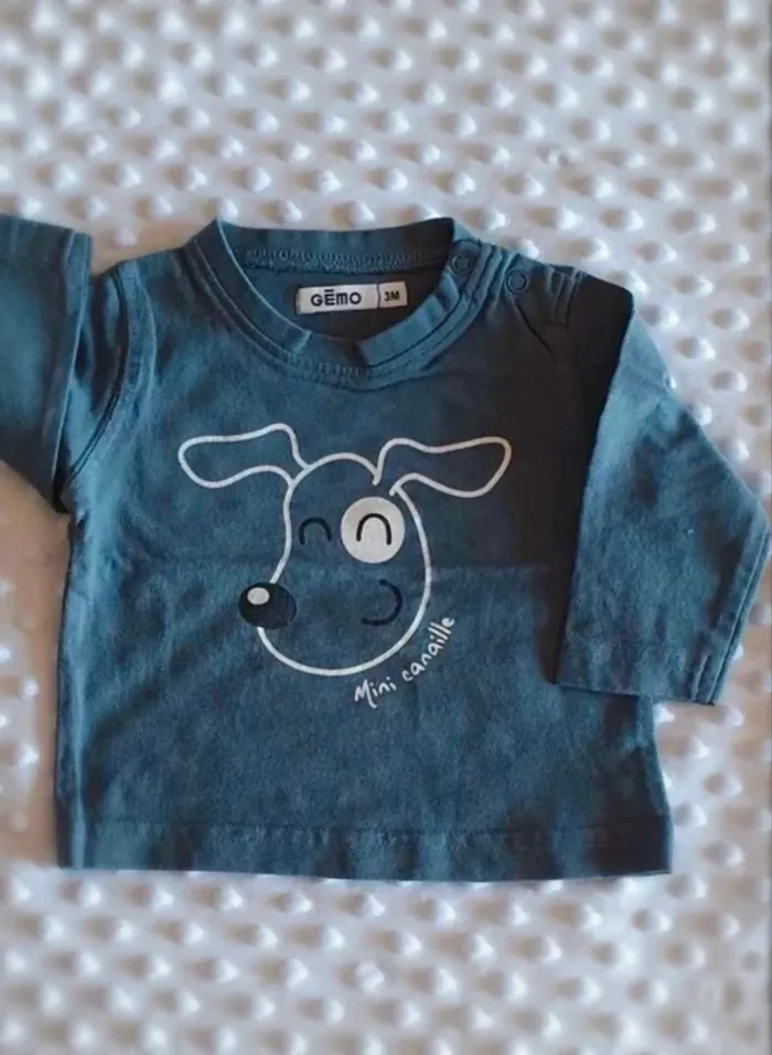 T-shirt manches longues canaille 3 mois