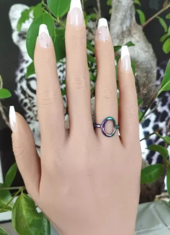 Bague ronde multicolore