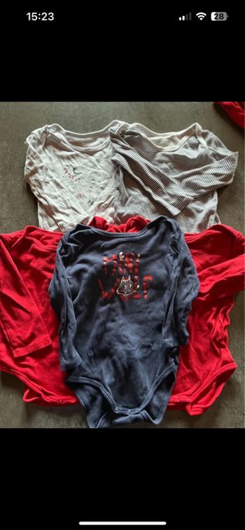 Lot 5 bodies manches longues 24 mois