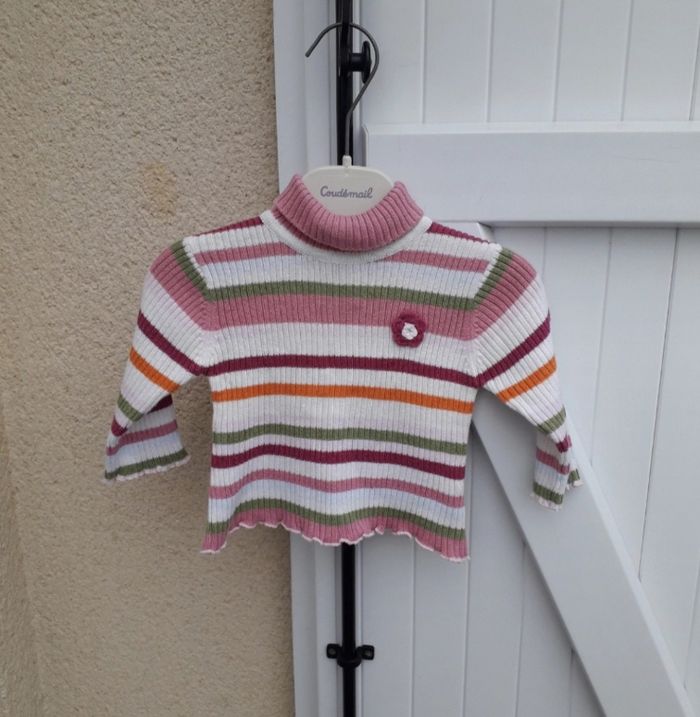 Pull rayé filles baby club 3 mois 62 cms