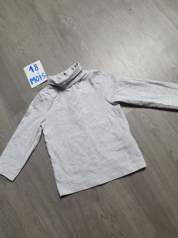 Maillot t-shirt sous pull 18mois garçon