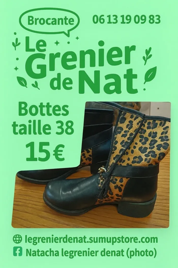 Bottes style léopard taille 38