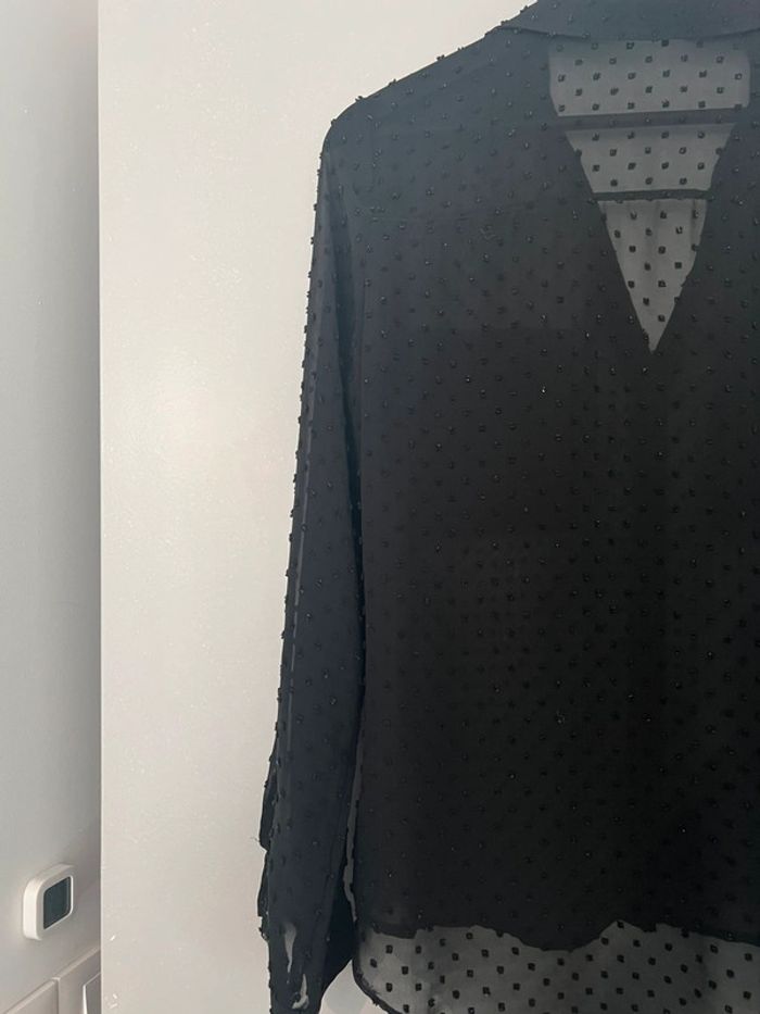 Blouse transparente Zara noire - photo numéro 7