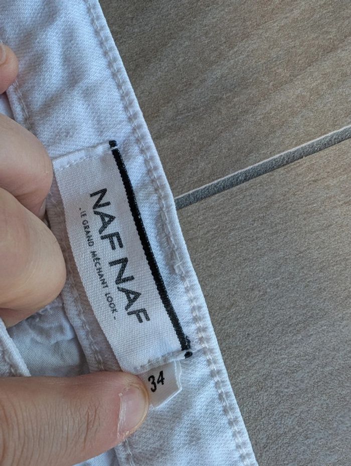 Short court nafnaf blanc taille 34 - photo numéro 2