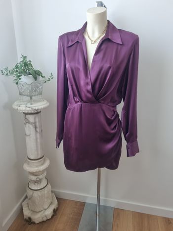 Robe satiné violette zara