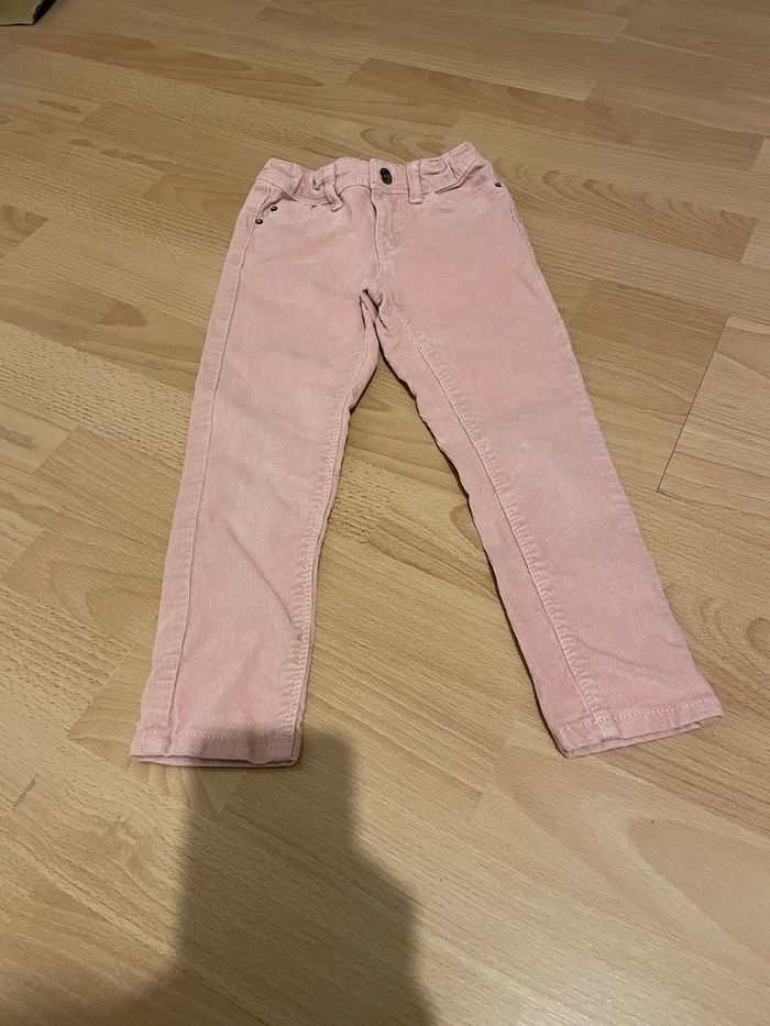 Pantalon velours rose