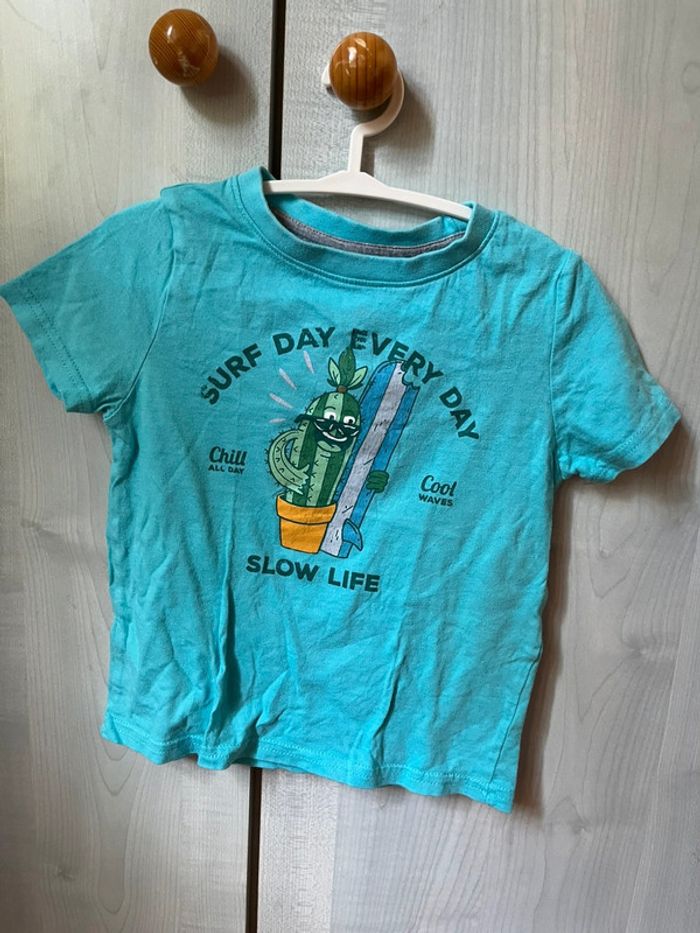 T-shirt bleu turquoise
