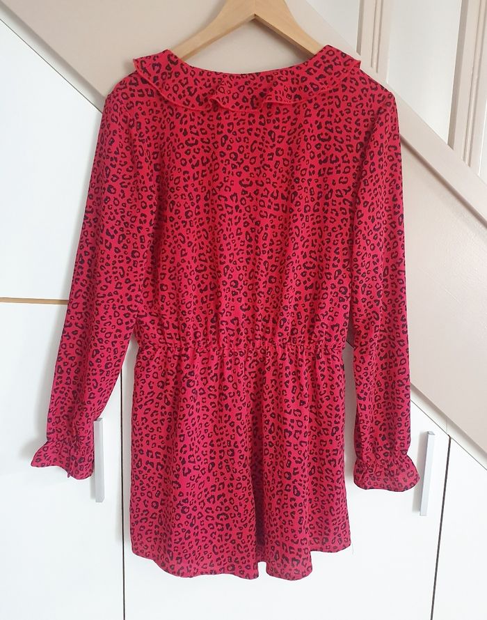 Combishort  manches longues rouge léopard H&M T. M - photo numéro 6