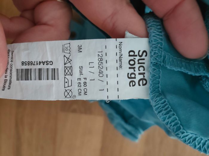 Salopette bleu garçon sucre d'orge - photo numéro 2