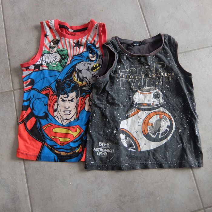Lot de 2 débardeurs 5-6 ans