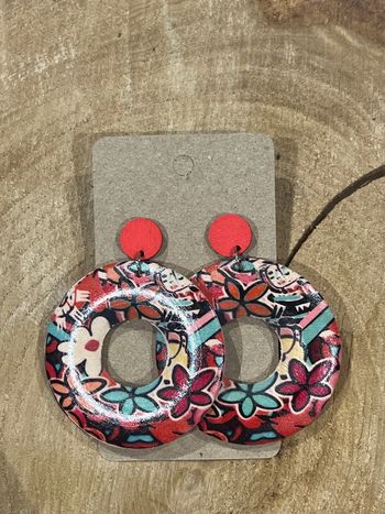 Boucle d’oreille bois