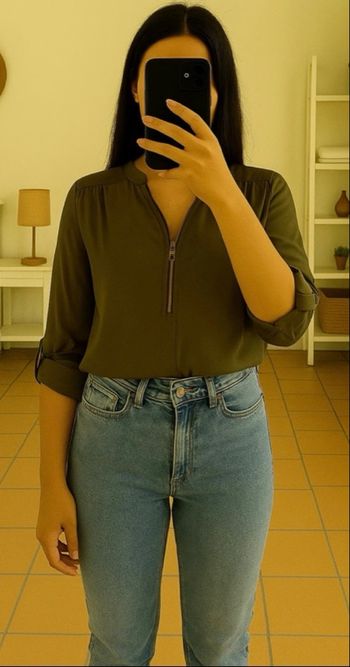 Blouse kaki zip gemo 36 