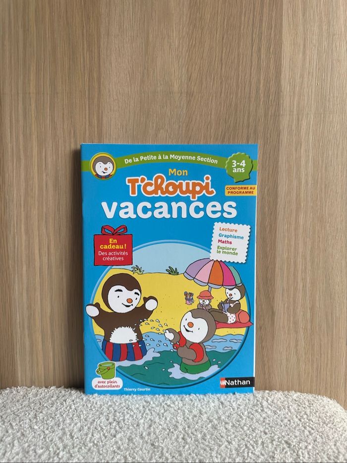 Cahier de vacances t’choupi de la petite à la moyenne section