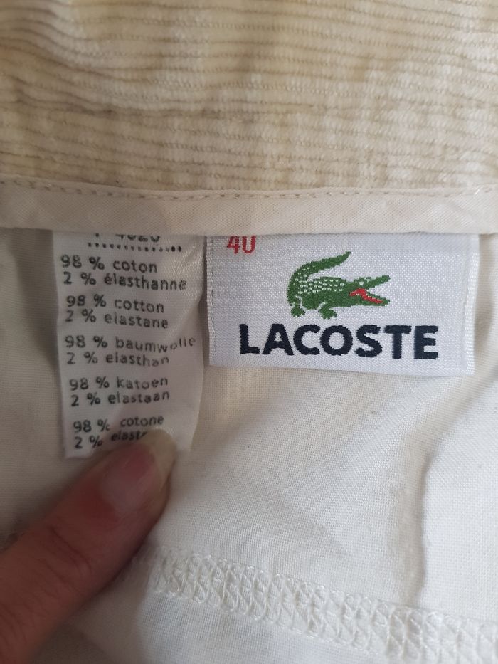 Magnifique pantalon velours côtelé taille 40 Lacoste - photo numéro 6