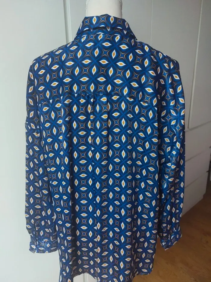 Chemisier style pyjama satiné - photo numéro 6