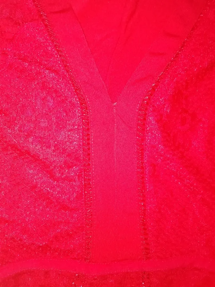 Body rouge dentelle - photo numéro 5