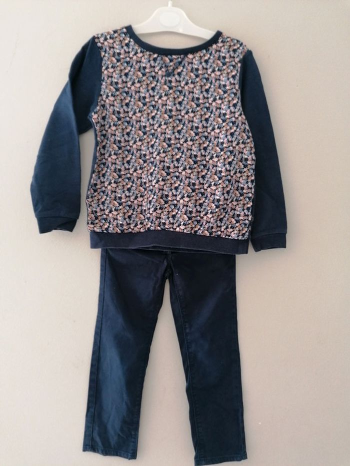 4 5 ans sweat okaidi et pantalon lisa rose