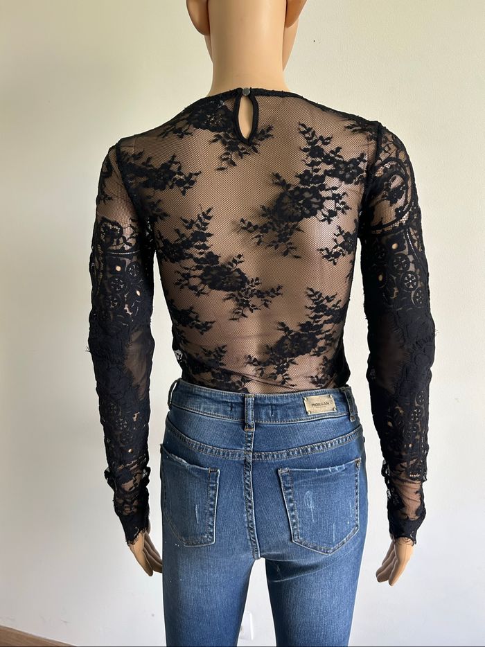 Body noir en dentelle Morgan taille XS jamais porté - photo numéro 5