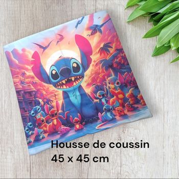 Housse de coussin stitch disney